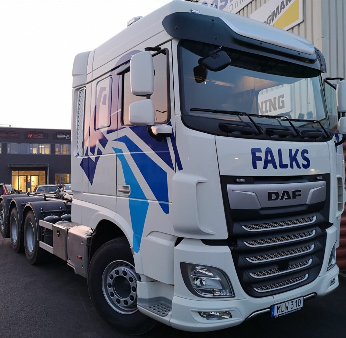 Falks Markentreprenad Nya lastbilen
